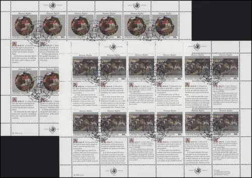 Nations unies New York 623-624 Déclaration des droits de l'homme III 1991, ensemble de la valeur ajoutée ZD ESSt