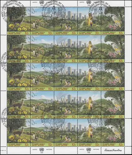 UNO New York 711-715 Conférence sur le logement HABITAT II 1996, Bogen ZD ESSt