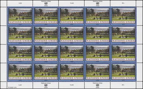 Nations unies Genève 433 Armillarsphère dans le parc Ariana 2002, arc frais **