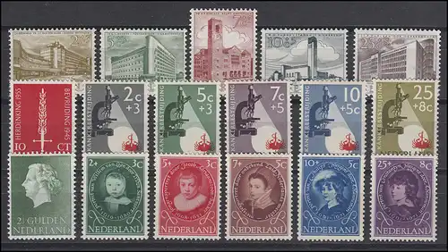 655-671 Niederlande-Jahrgang 1955 komplett, postfrisch