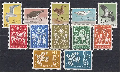 760-771 Niederlande-Jahrgang 1961 komplett, postfrisch