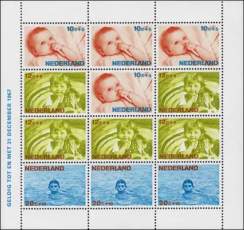 856-870 Pays-Bas-Neige 1966 complet avec les blocs 4 et 5, frais de port