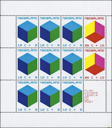 934-955 Niederlande-Jahrgang 1970 komplett mit Block 9, postfrisch