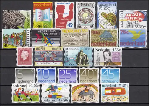 1063-1091 Pays-Bas-Nederland-Ange 1976 complet avec bloc 15, frais de port