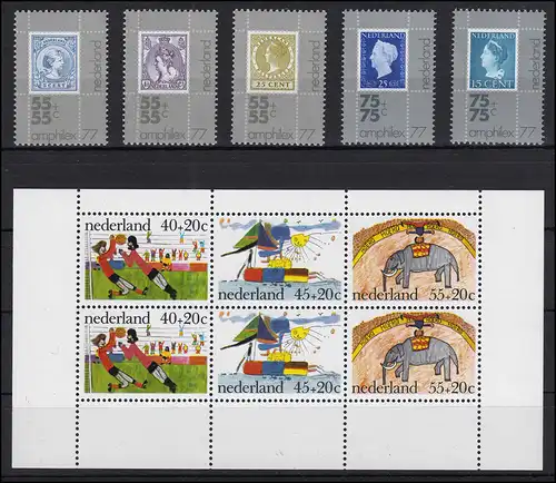 1063-1091 Pays-Bas-Nederland-Ange 1976 complet avec bloc 15, frais de port