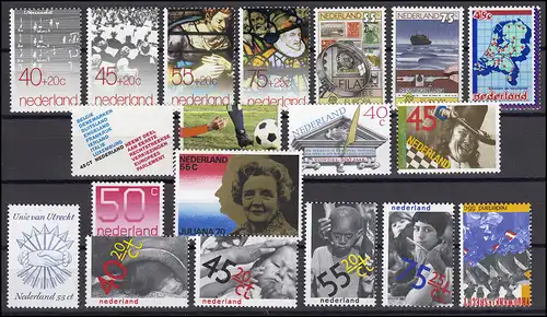 1132-1150 Niederlande-Jahrgang 1979 komplett mit Block 20, postfrisch