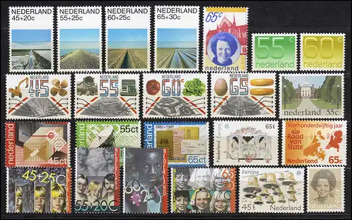 1175-1197 Niederlande-Jahrgang 1981 komplett mit Block 22 und 23, postfrisch
