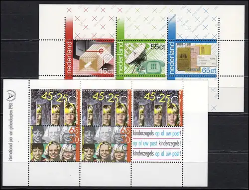 1175-1197 Niederlande-Jahrgang 1981 komplett mit Block 22 und 23, postfrisch