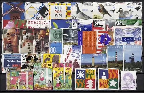 1498-1530 Niederlande-Jahrgang 1994 komplett mit Block 40, 41 und 42, postfrisch