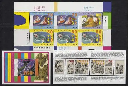 1563-1602 Pays-Bas 1996 complet avec Bllock 46-50, frais de port