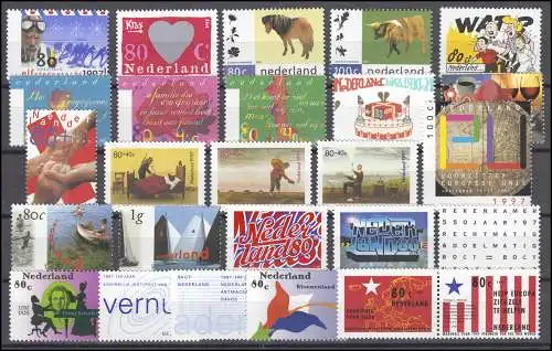 1603-1640 Pays-Bas 1997 complet avec bloc 51-54, frais de port