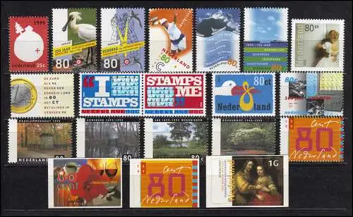 1703-1772 Pays-Bas 1999 complet, frais de port