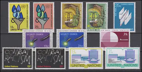 303-314 UNO New York millésime 1977 complet, frais de port **