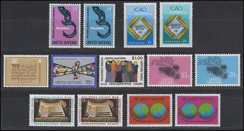 315-327 UNO New York Jahrgang 1978 komplett, postfrisch **