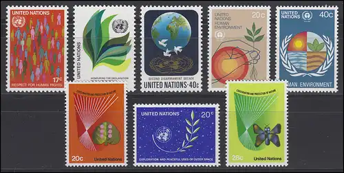 391-414 UNO New York Jahrgang 1982 komplett, postfrisch **