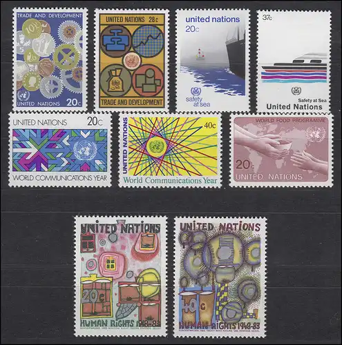 415-439 Nations Unies New York année 1983, complet, frais de port **