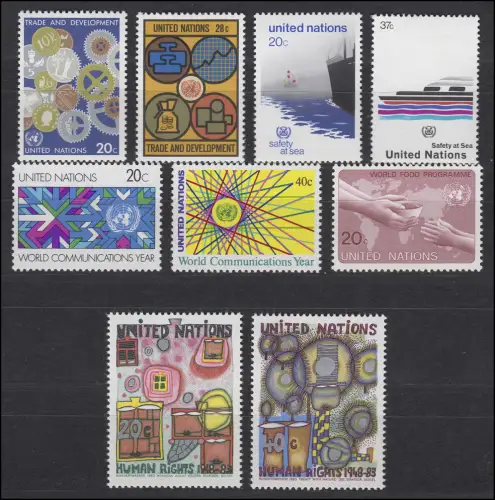 415-439 Nations Unies New York année 1983, complet, frais de port **