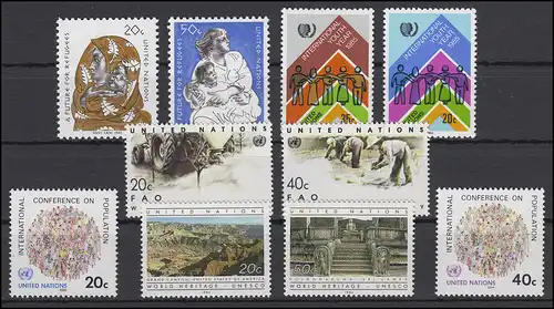 440-465 UNO New York millésime 1984 complet, frais de port **