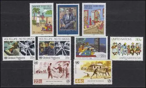 519-543 UNO New York année 1987 complète, frais de port **