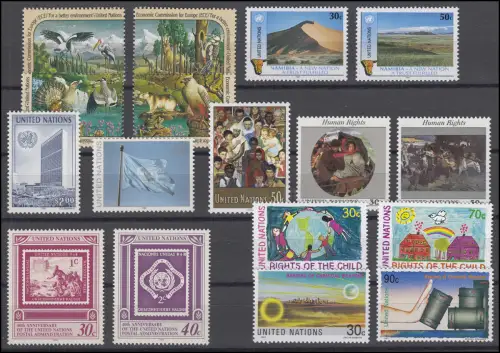 608-624 UNO New York millésime 1991 complet, frais de port **