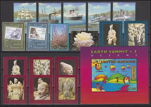 722-755 U.N.U. New York 1997 complet, frais de port **