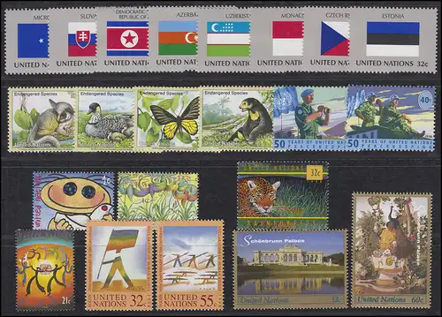 756-796 Nations Unies New York année 1998, complet, frais de port **