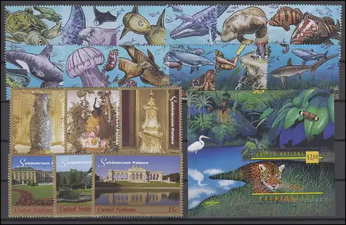 756-796 Nations Unies New York année 1998, complet, frais de port **