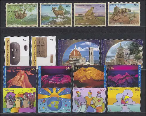 889-913 Nations Unies New York millésime 2002 complet, frais de port **