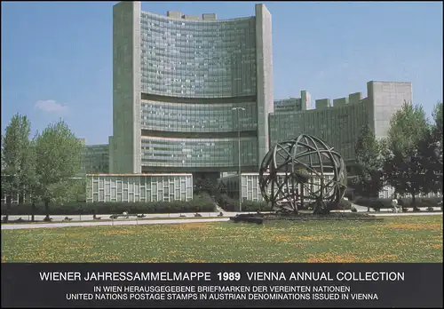 UNO Wien Jahressammelmappe 1989, postfrisch **