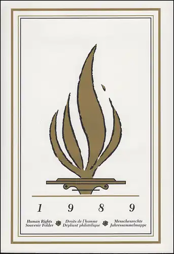 Dossier des Nations unies Déclaration universelle des droits de l'homme 1989, frais de port **