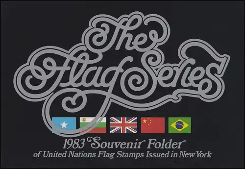 Drapeaux de la boîte des Nations Unies de New York 1983, frais de port **