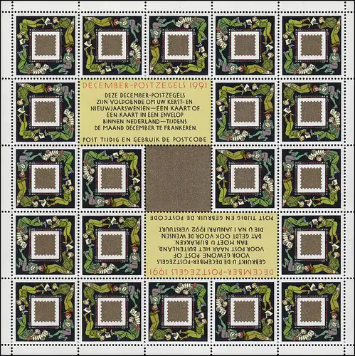 1426 DécembreMarque Post relie les gens 1991 - Petit arc, frais de poste **