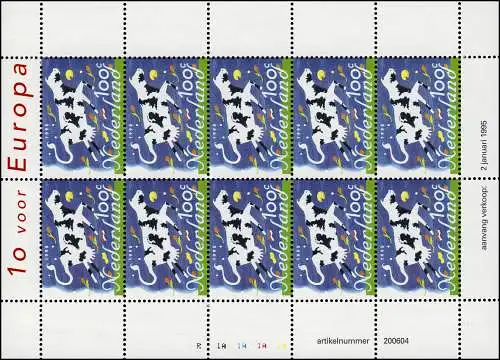 1531 Zehn für Europa 1995 - Kleinbogen, postfrisch **