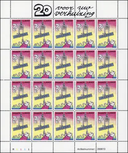 1570 Freimarke für Adressänderungsanzeigen 1996 - Kleinbogen, postfrisch **