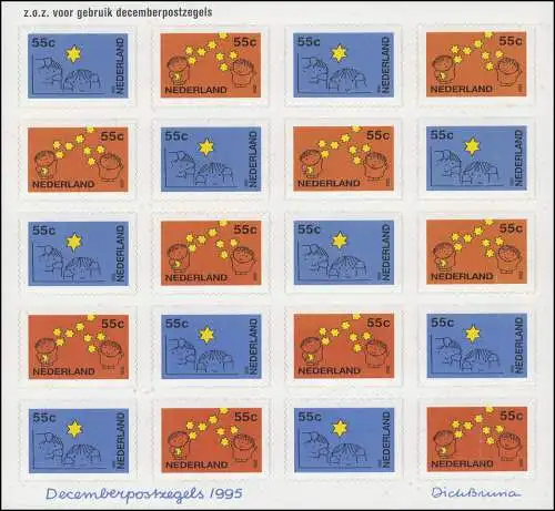 1561-1562Marques de décembre 1995 - Feuille, frais **