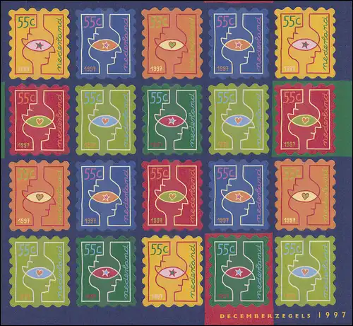 1635-1640 Grußmarken 1997 - Folienbogen, postfrisch **