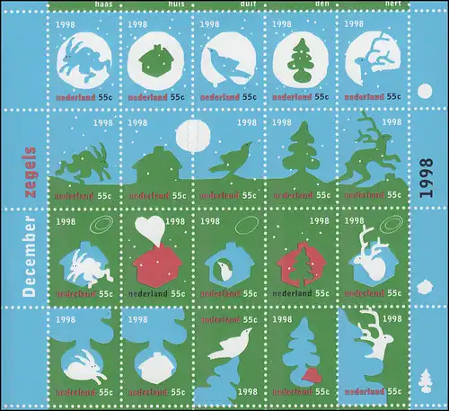 1683-1702 Marques de décembre 1998 - Feuille, frais **