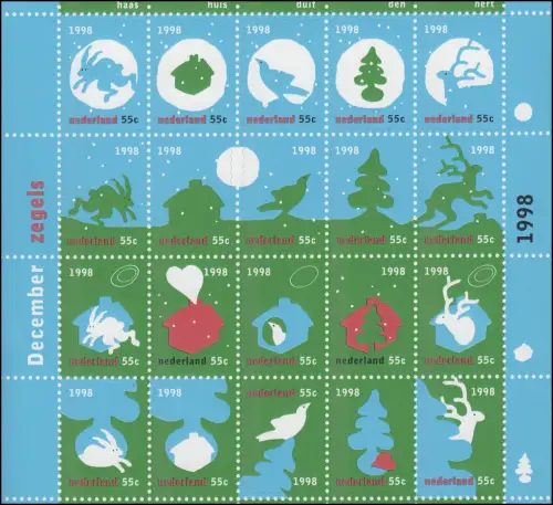 1683-1702 Marques de décembre 1998 - Feuille, frais **