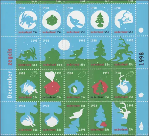 1683-1702 Marques de décembre 1998 - Feuille, frais **