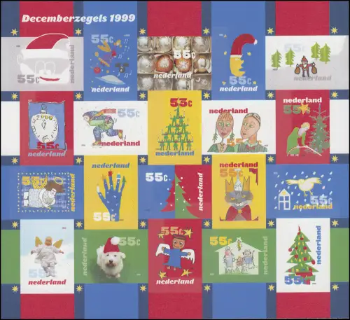 1753-1772 Dezembermarken 1999 - Folienbogen, postfrisch **
