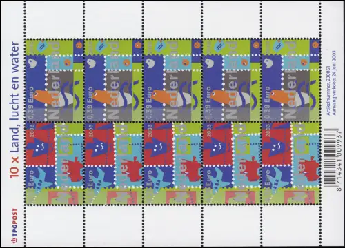 2134-2135 Land, Luft und Wasser 2003 - Kleinbogen, postfrisch **