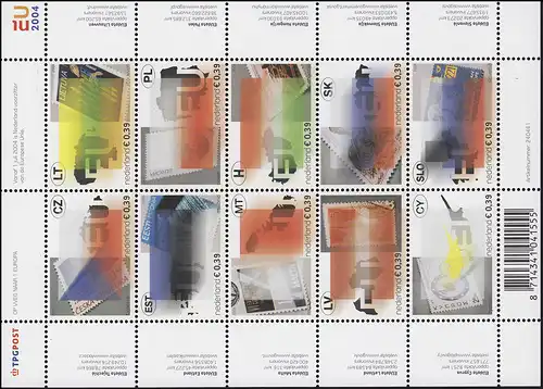 2205-2214 Élargissement de l'Union européenne 2004 - Petite feuille, frais de port **