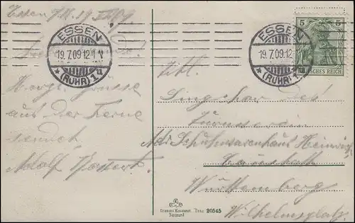 AK Krupp'sche Gußstahlfabrik Gruß aus Essen Familie Krupp Kanone ESSEN 19.7.1909