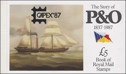 Großbritannien-Markenheftchen 80 The Story of P & O 1987 - CAPEX **