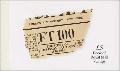 Großbritannien-Markenheftchen 81 The Story of the Financial Times 1988 **