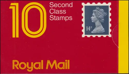 Großbritannien-Markenheftchen O-106aII Elisabeth II. Odr. Strichcode 100104, **