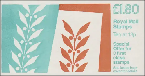 Großbritannien-Markenheftchen O-95 Brighter Writer 1986, postfrisch **