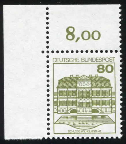 1140AI/I BuS 80 Pf: Ecke oben links mit PLF I teils fehlende Punkte, Feld 1, **