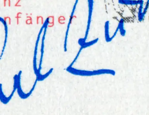 1893 Carl Zuckmayer - 10er-Bogen mit PLF Punkt unten vor dem Z, Feld 2, **