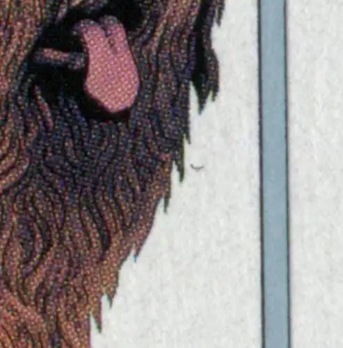 1840 Briard - 10er Bogen mit PLF schwarzer Strich rechts am Kopf, Feld 3 **